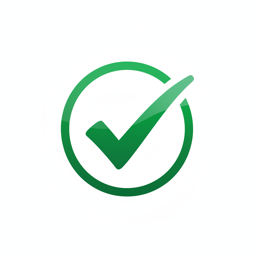 green verified tick logo